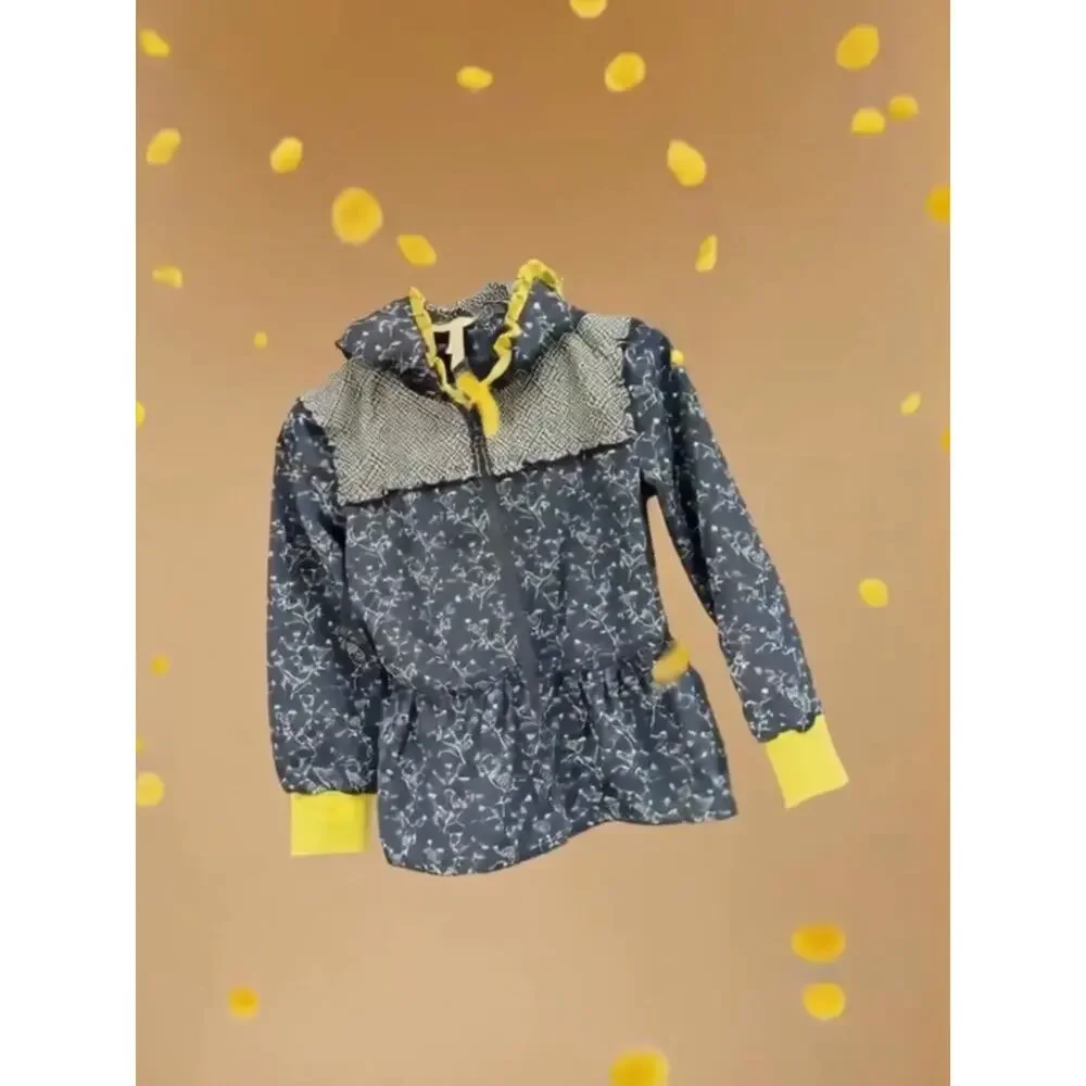 Matilda Jane Enchanted Garden Wildflower Bouquet Blue Floral Jacket Size 10